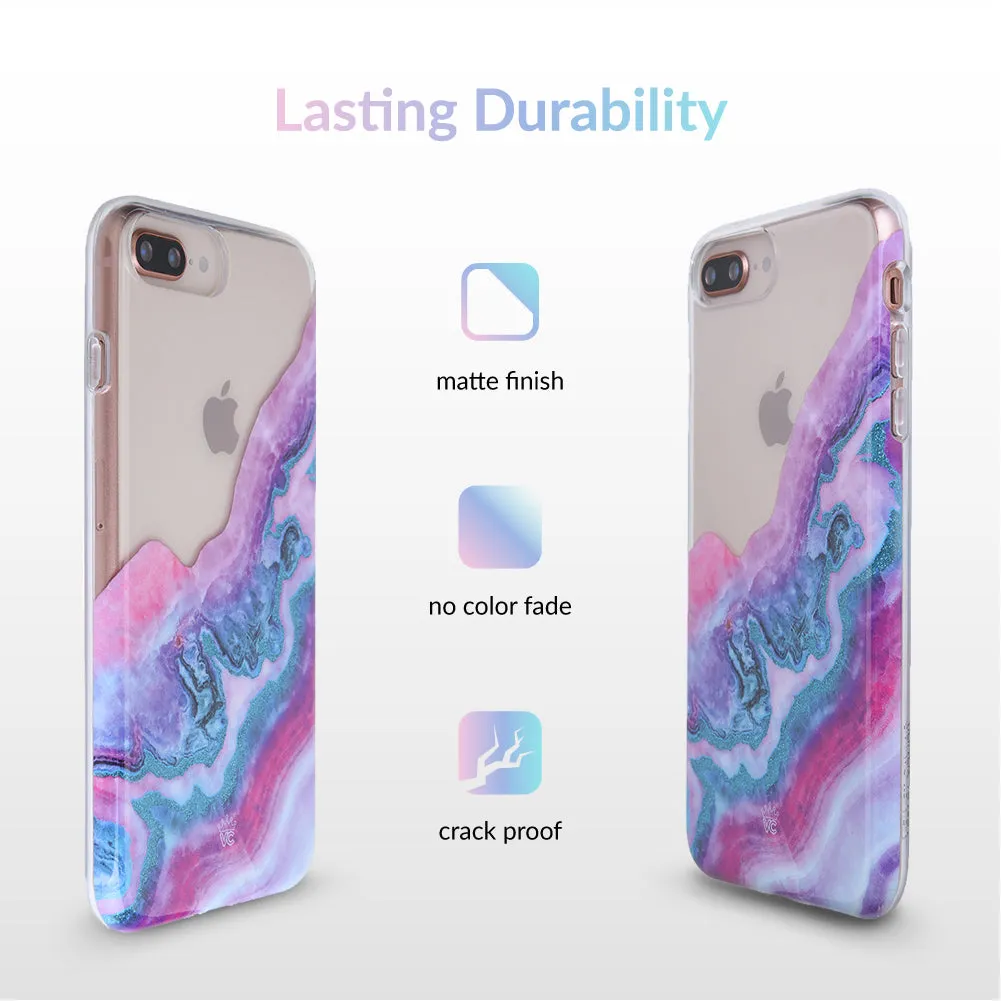 Geode Glitter Clear iPhone Case