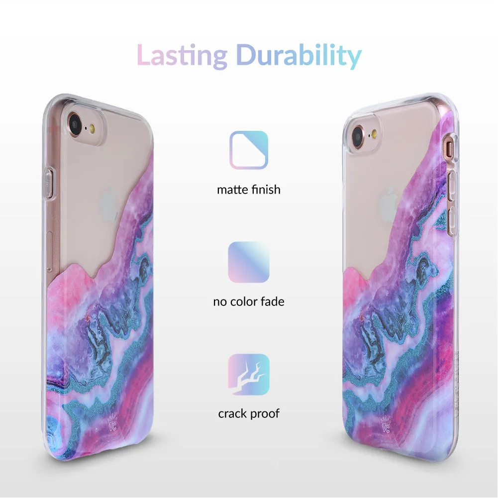 Geode Glitter Clear iPhone Case