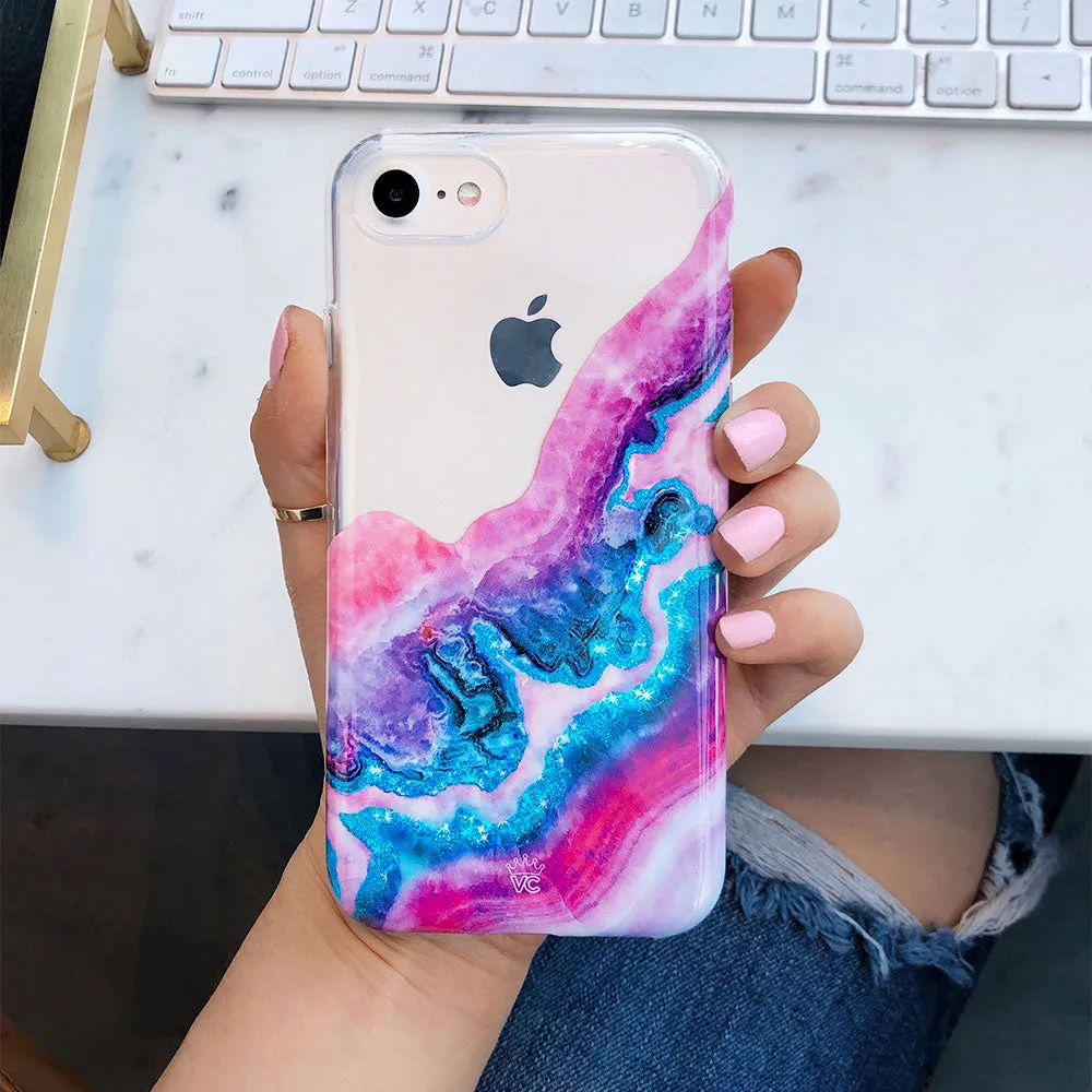 Geode Glitter Clear iPhone Case