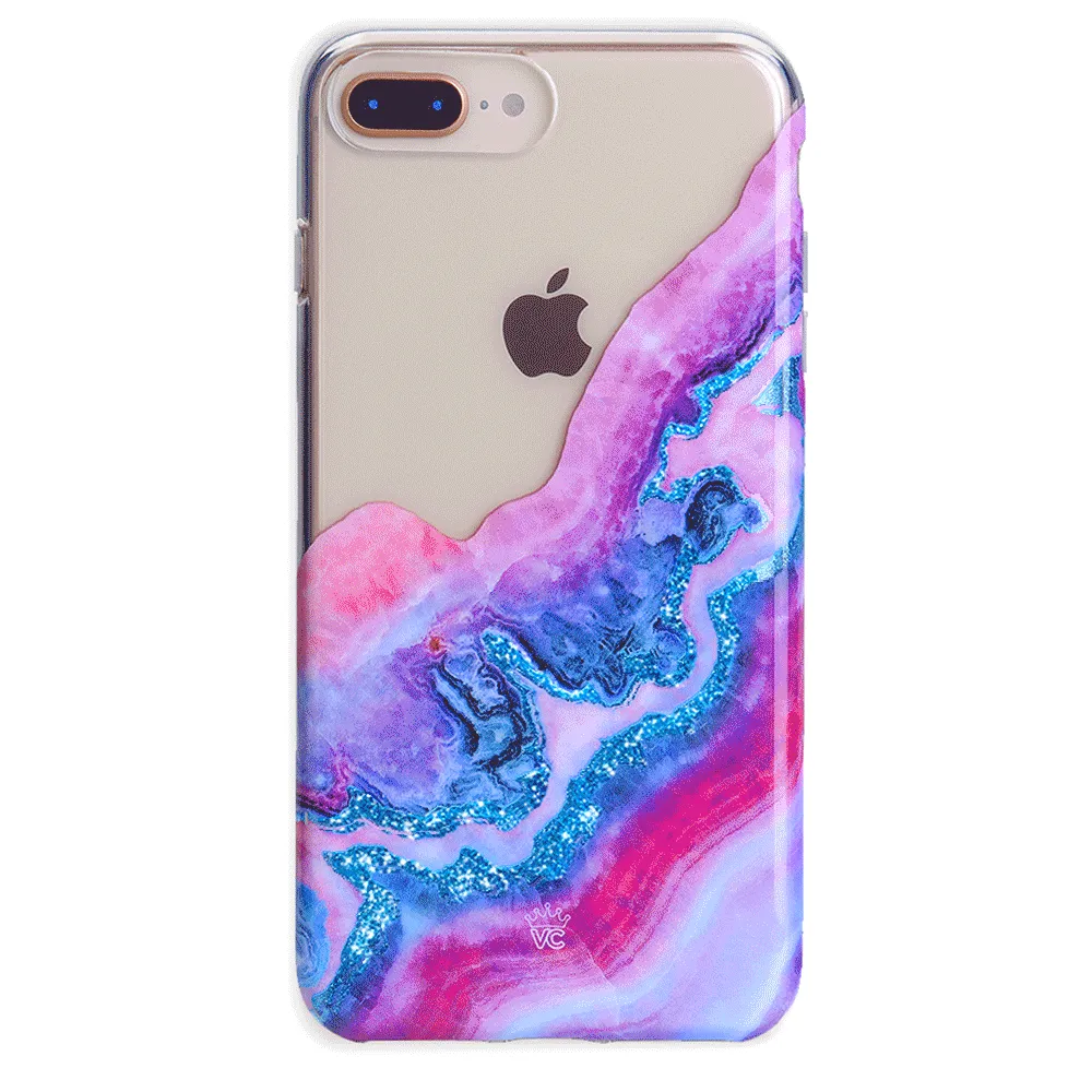 Geode Glitter Clear iPhone Case