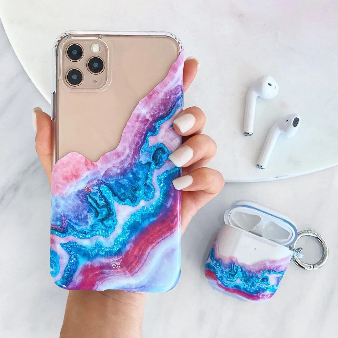 Geode Glitter Clear iPhone Case