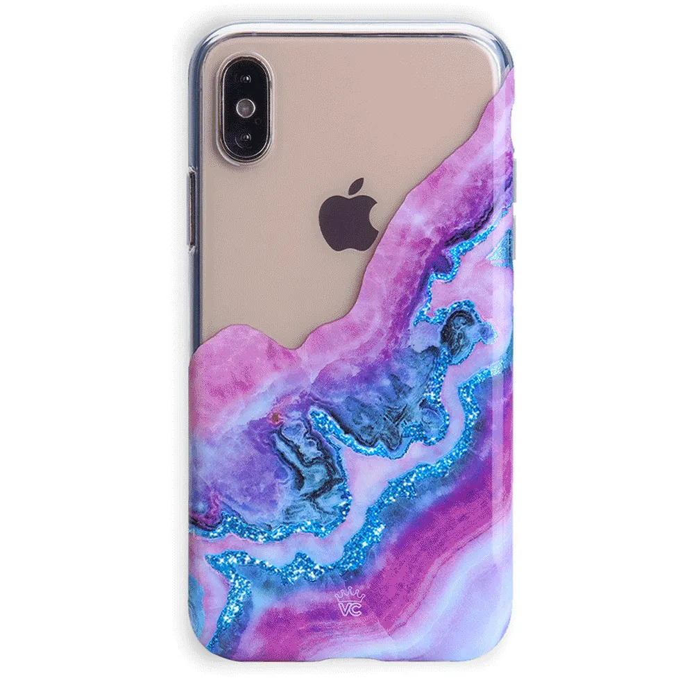 Geode Glitter Clear iPhone Case