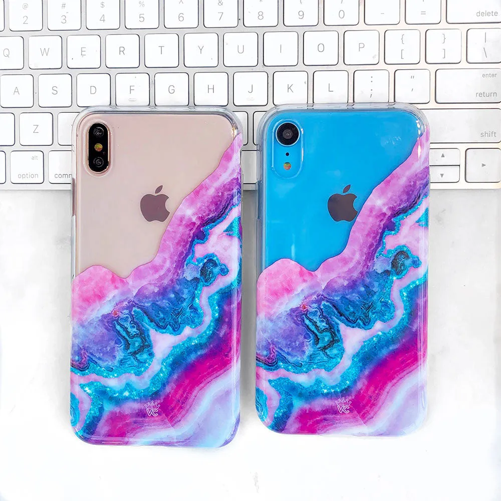 Geode Glitter Clear iPhone Case