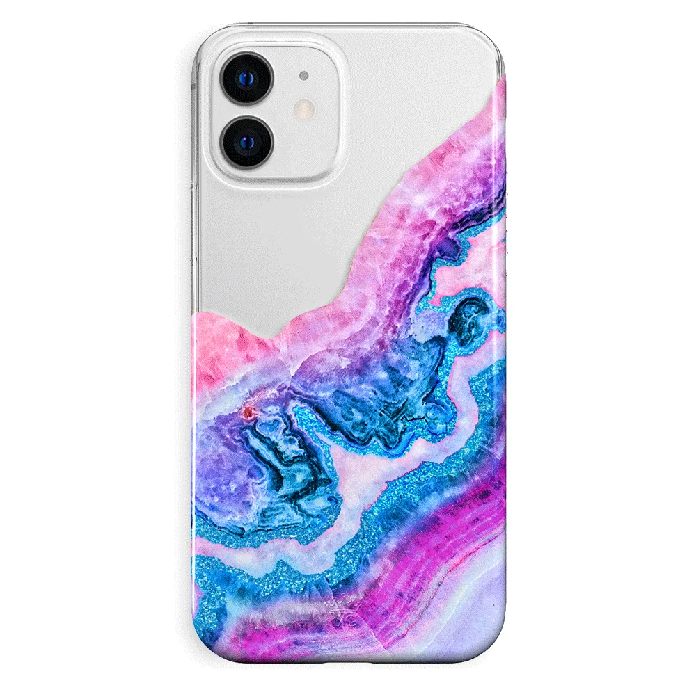 Geode Glitter Clear iPhone Case