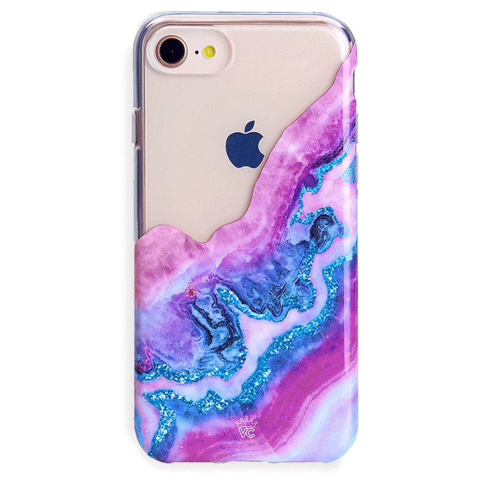 Geode Glitter Clear iPhone Case