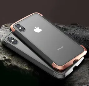 GINMIC AERO Dual Protection Hybrid Metal Bumper 9H Glass Back Case Cover