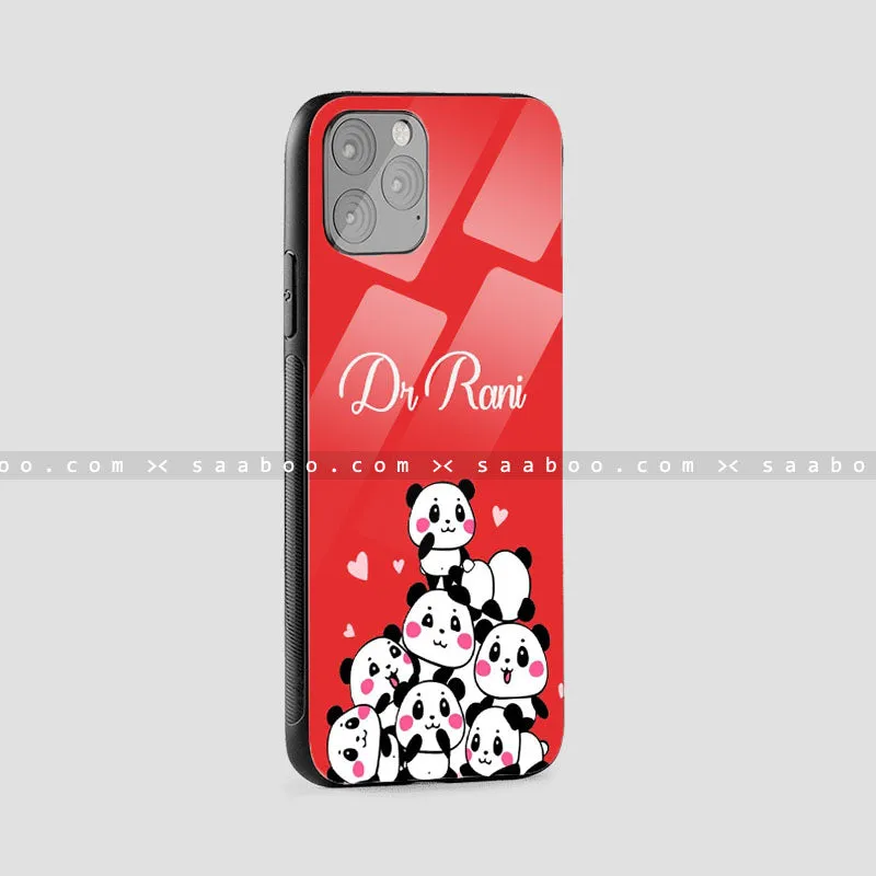 Glossy Protective Case With Group Panda Name