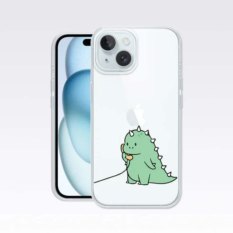 Green Dragon on Phone Clear Silicon Cover