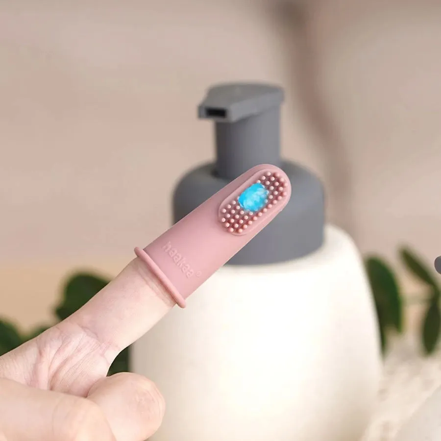 Haakaa Textured Silicone Finger Toothbrush (Blush)