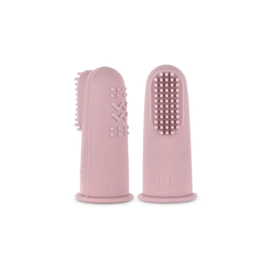 Haakaa Textured Silicone Finger Toothbrush (Blush)