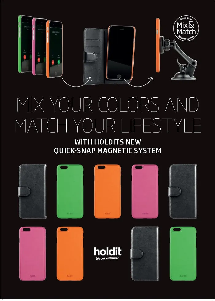 Holdit Wallet Case Extended II   Magnet for iPhone 6/6S - Pastel Series (6 Card Pockets)