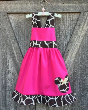 Hot Pink Safari Minnie Mouse Dress