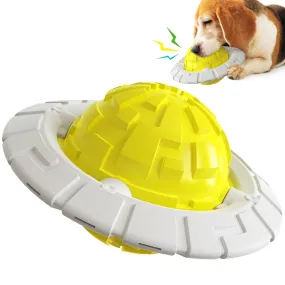 Interactive Flying Saucer Dog Toothbrush Toy