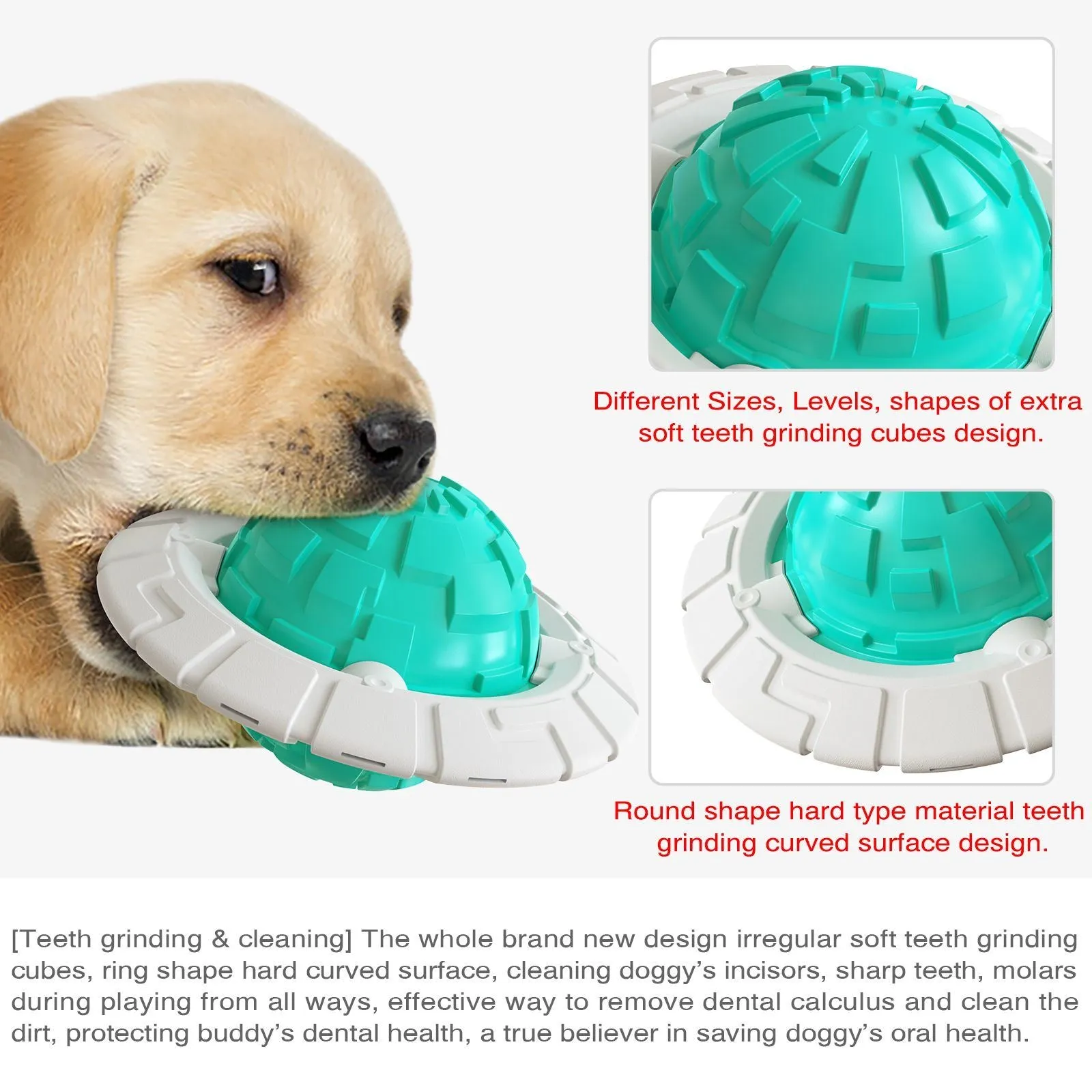 Interactive Flying Saucer Dog Toothbrush Toy