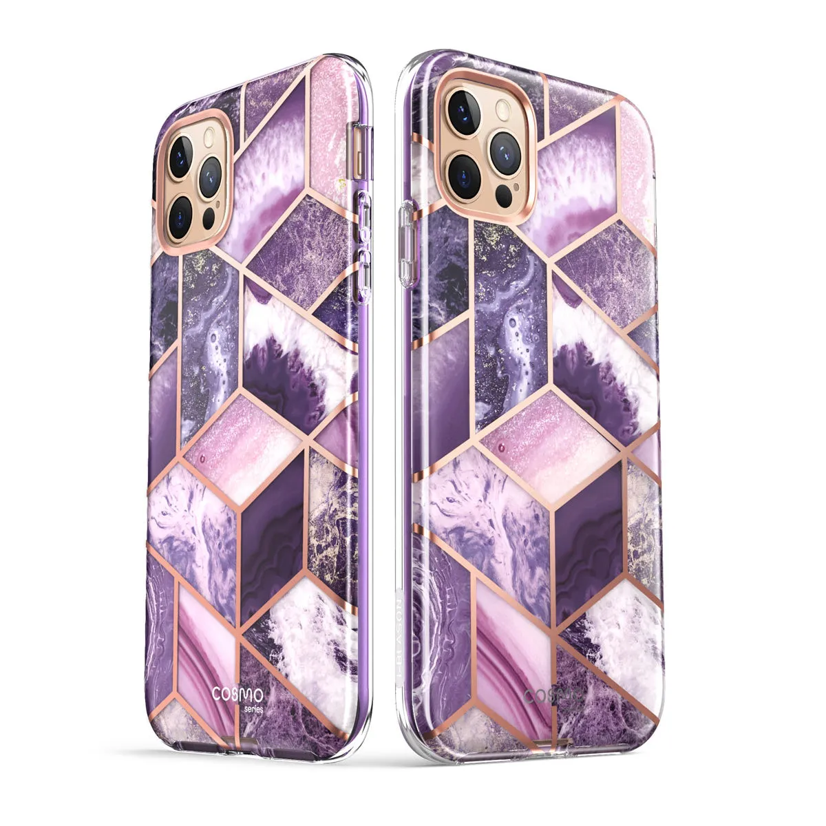 iPhone 12 Pro Cosmo Case - Marble Purple