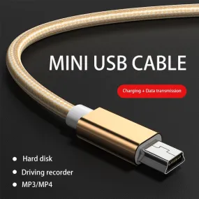 Kebiss Mini USB Cable Mini USB to USB Fast Data Charger Cable for MP3 MP4 Player Car DVR GPS Digital Camera HDD Mini USB