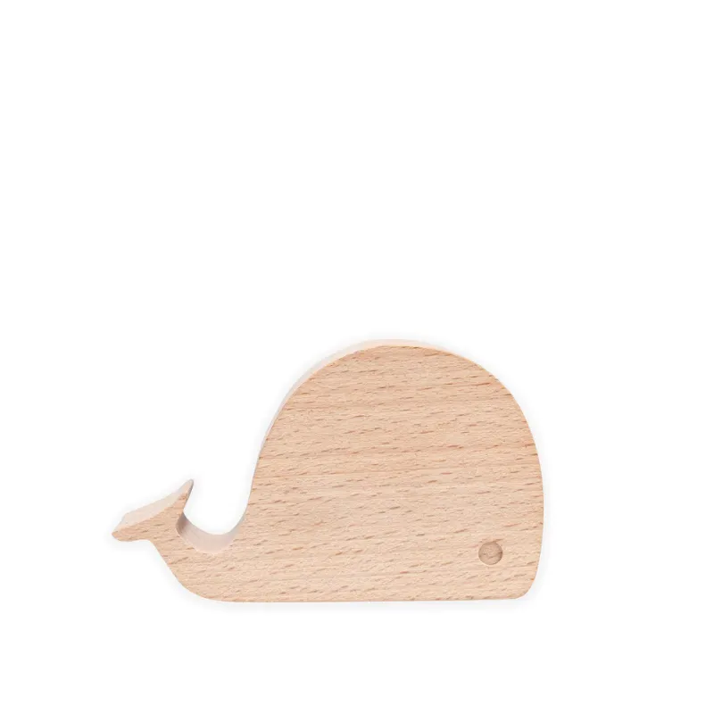 Kikkerland Phone Stand Whale Beechwood