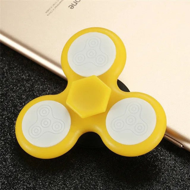 KISSCASE LED Light Fidget Spinner Hand Spinner Fidget Metal Steel Balls Bearing Anxiety Stress Relief Phone Holder Stand