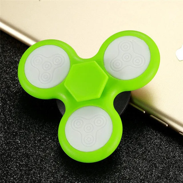 KISSCASE LED Light Fidget Spinner Hand Spinner Fidget Metal Steel Balls Bearing Anxiety Stress Relief Phone Holder Stand