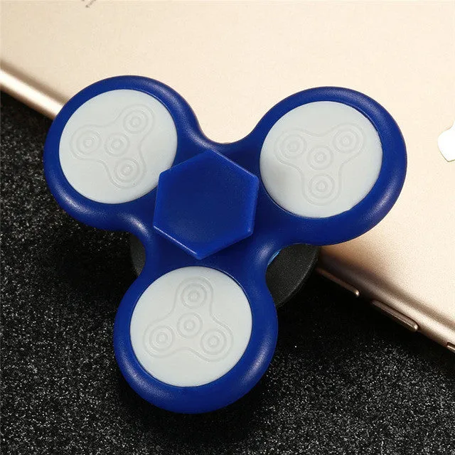 KISSCASE LED Light Fidget Spinner Hand Spinner Fidget Metal Steel Balls Bearing Anxiety Stress Relief Phone Holder Stand