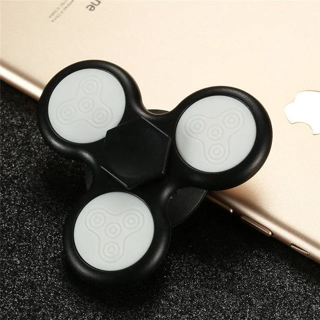 KISSCASE LED Light Fidget Spinner Hand Spinner Fidget Metal Steel Balls Bearing Anxiety Stress Relief Phone Holder Stand