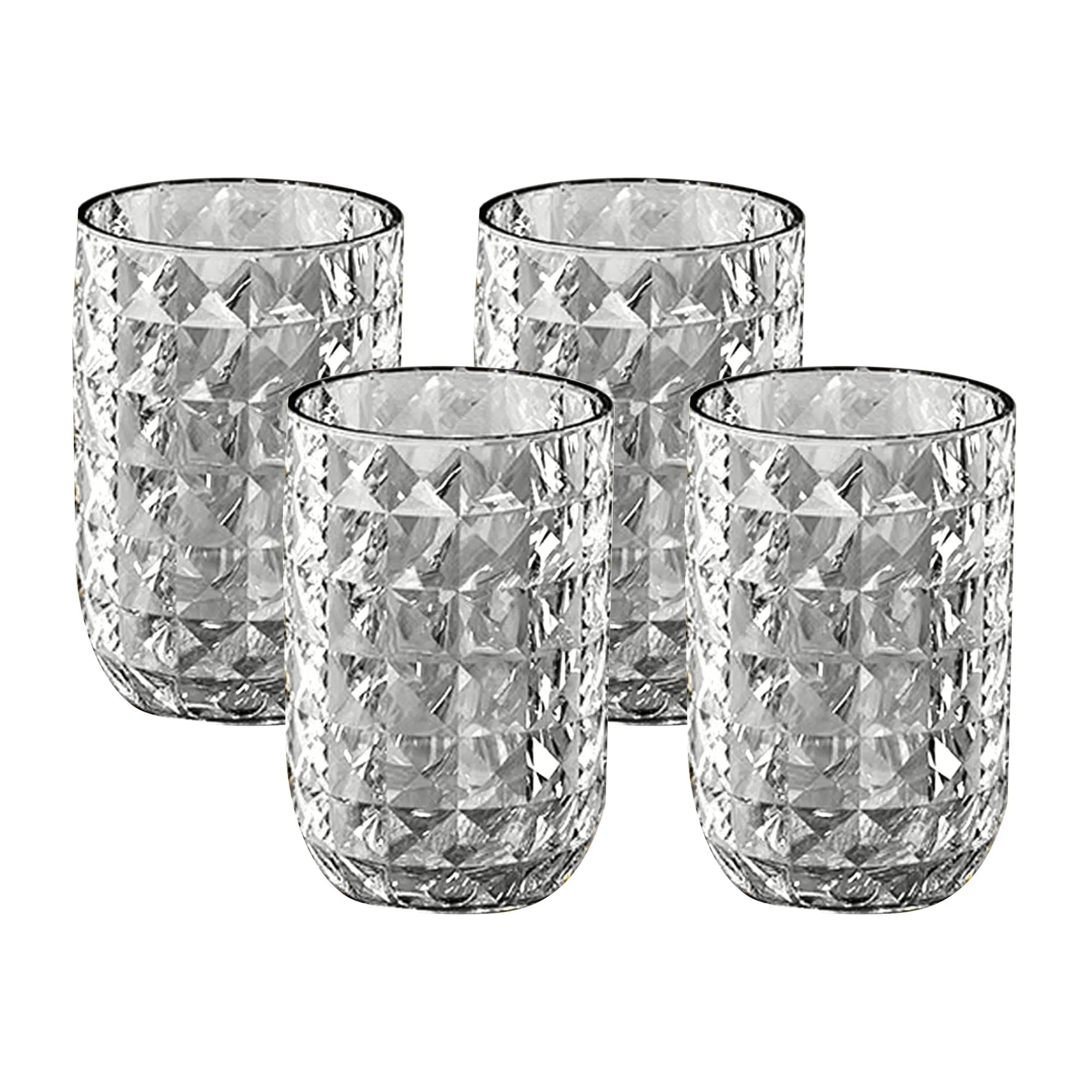 Kuber Industries Pack of 4 Toothbrush Cup Holder | for bathroom and Travelling | Dust Proof | YM.6238T | Transparent