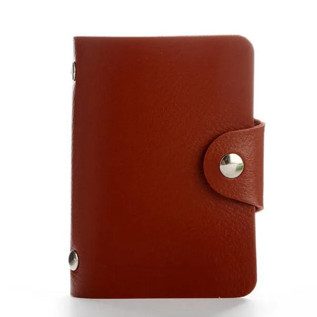 Leather 24 Pocket Id Card Holder-Multifunction-Business-Bank Card Wallet