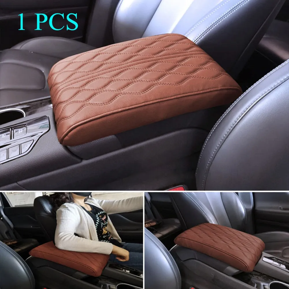 Leather Soft Car Armrest Pad