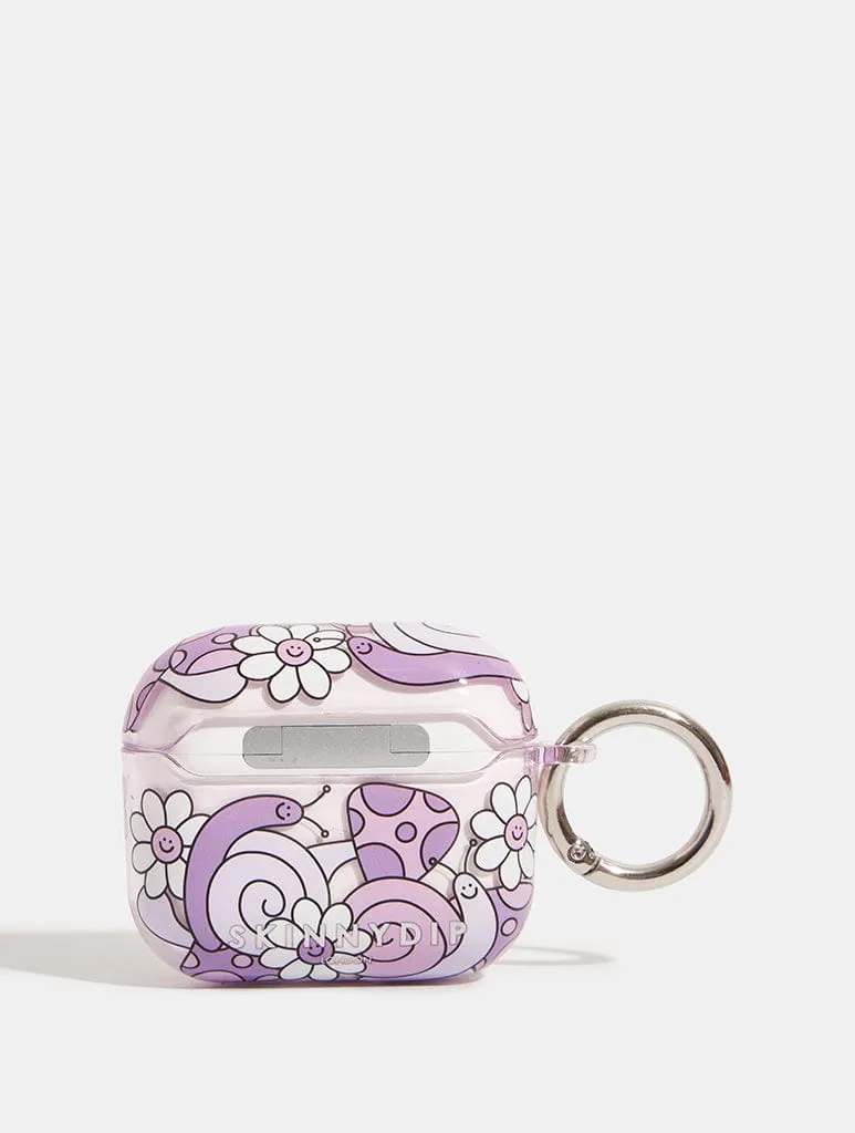 Lilac Snail Airpods Case