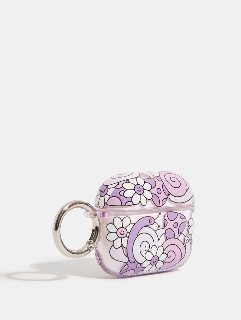 Lilac Snail Airpods Case