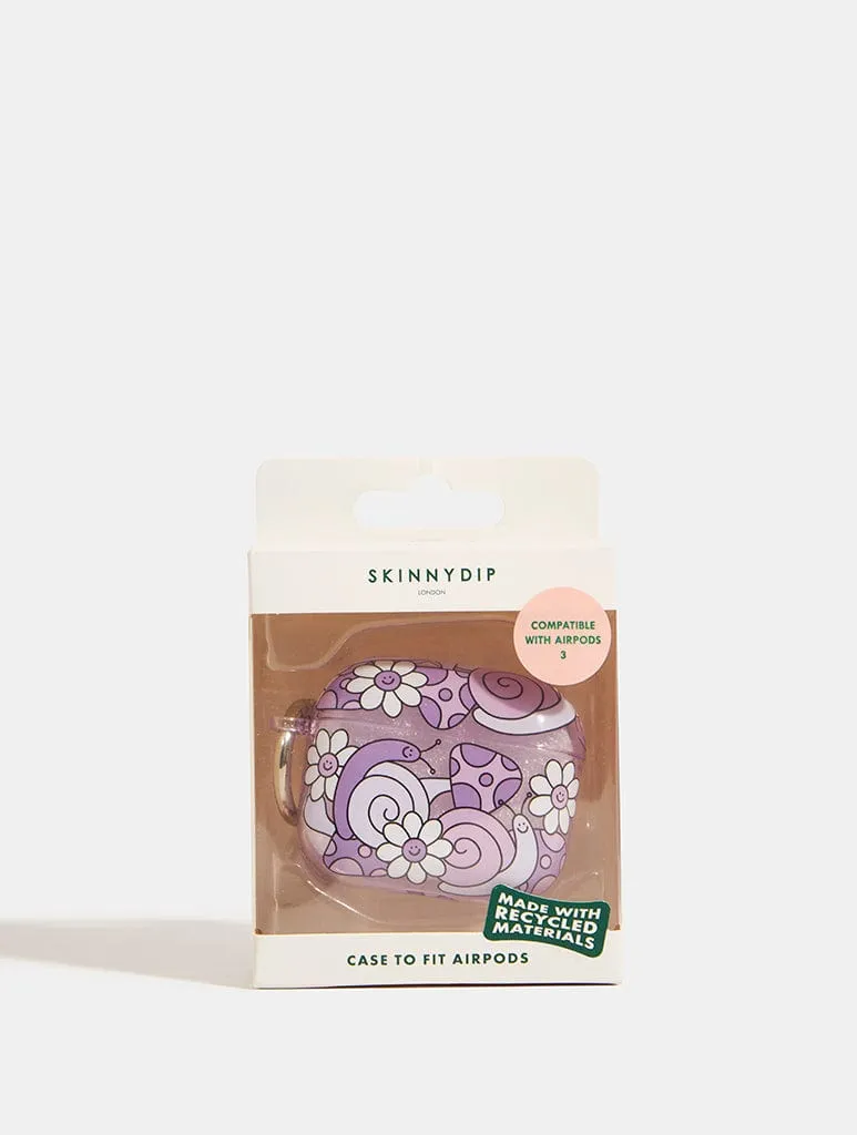 Lilac Snail Airpods Case