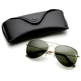 Limited Edition Classic Metal Tear Drop Aviator Sunglasses   Case 1041