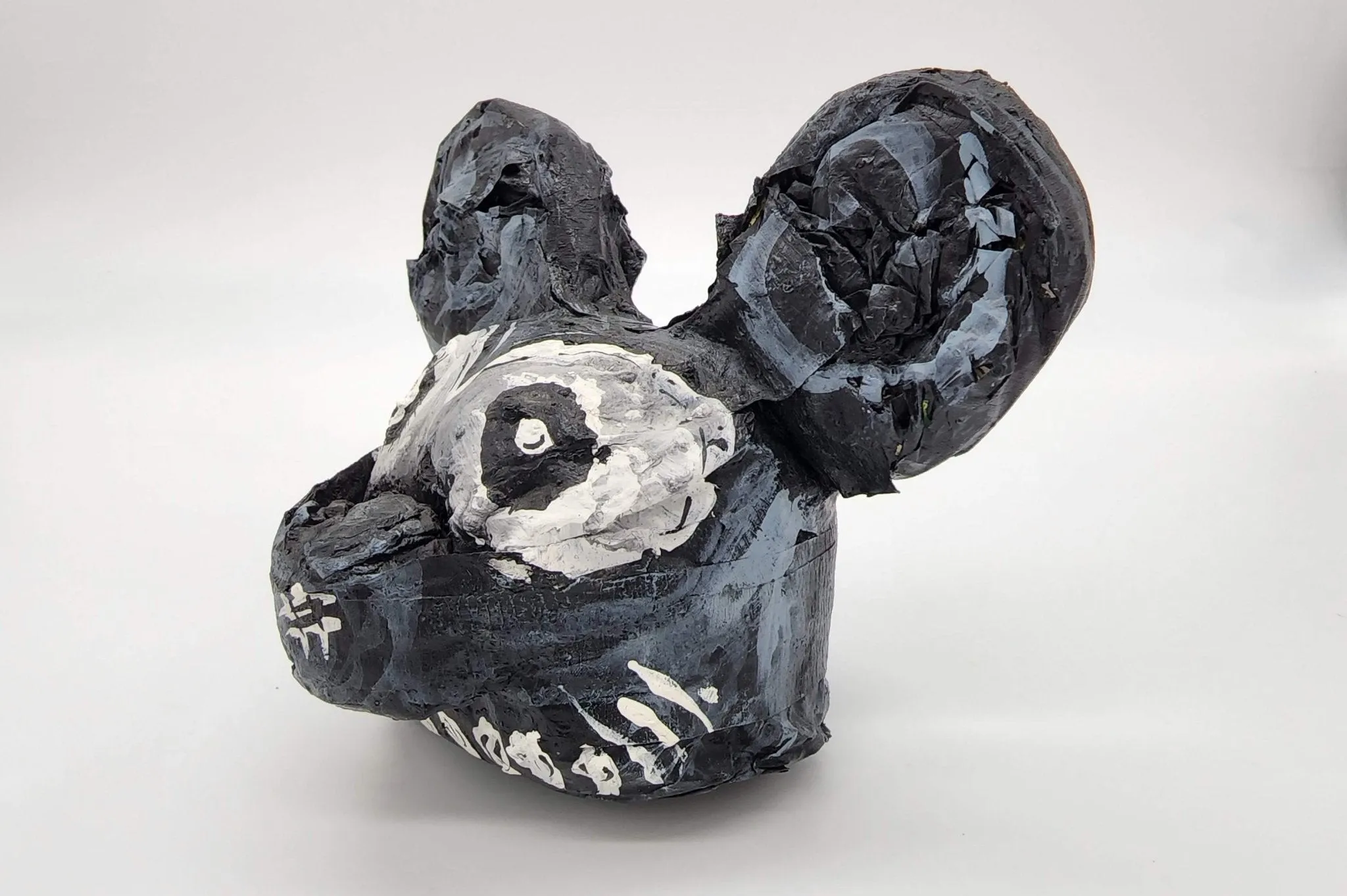 Macabre Goth Mouse Original Acrylic Mache Sculpture by Justin Aerni