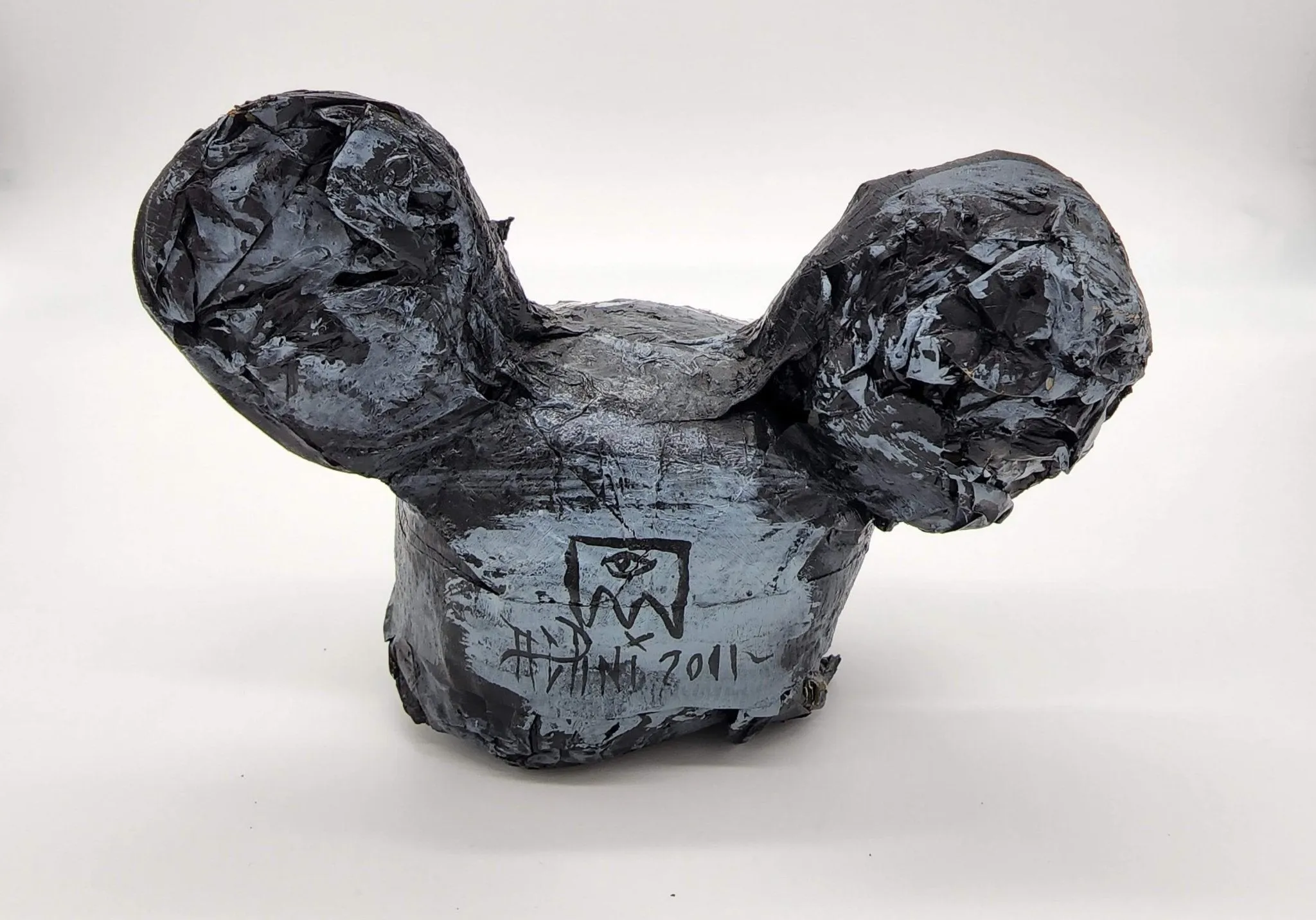 Macabre Goth Mouse Original Acrylic Mache Sculpture by Justin Aerni