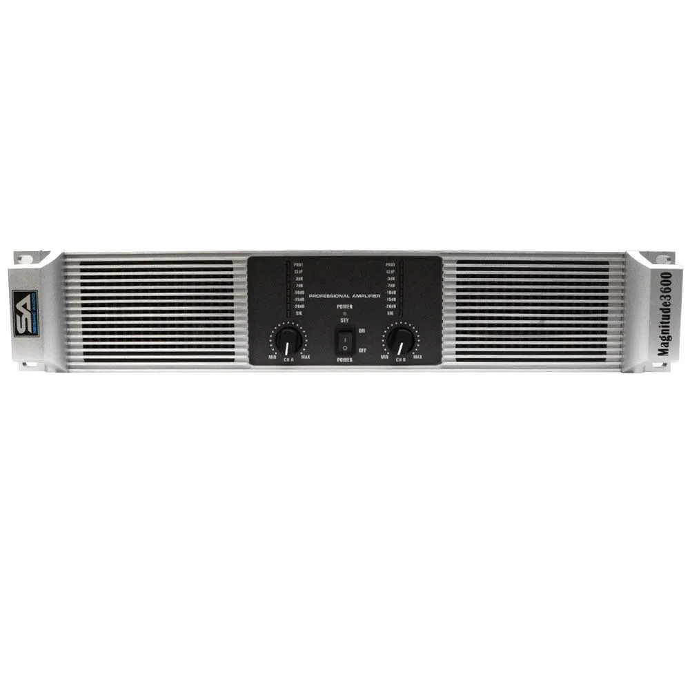 Magnitude3600 - 2 Channel Power Amplifier - 1200 Watts RMS per Channel at 8 Ohms (2400 W at 2 Ohms)