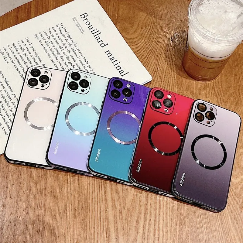 Magsafe Gradient Shockproof Soft Phone Case For iPhone