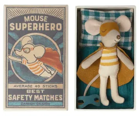 Maileg  Super Hero Mouse in Matchbox