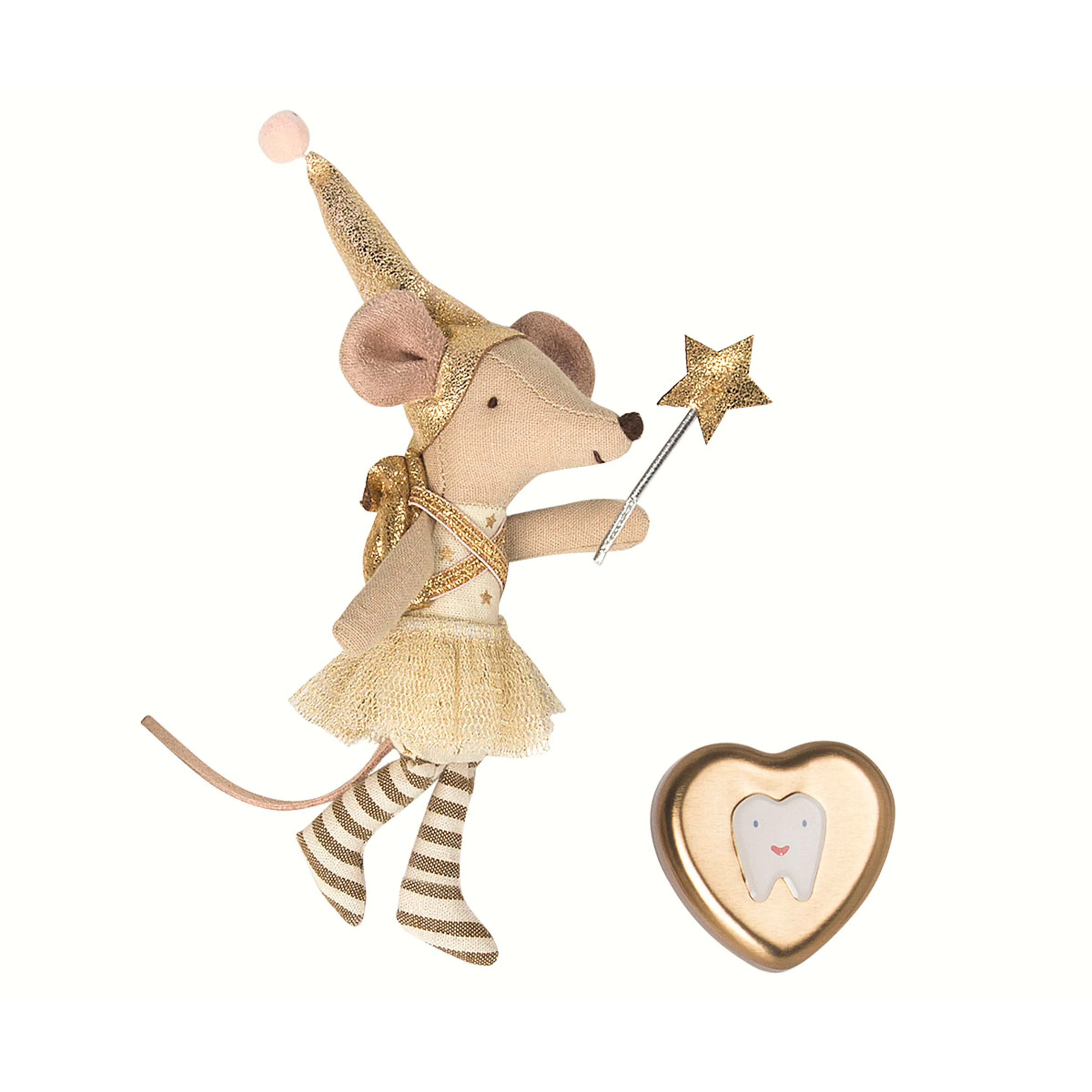 Maileg Tooth Fairy Big Sister Mouse with Metal Box