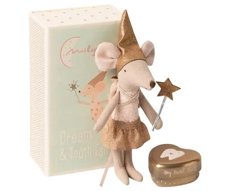 Maileg Tooth Fairy Mouse- Big Sister with Metal Box