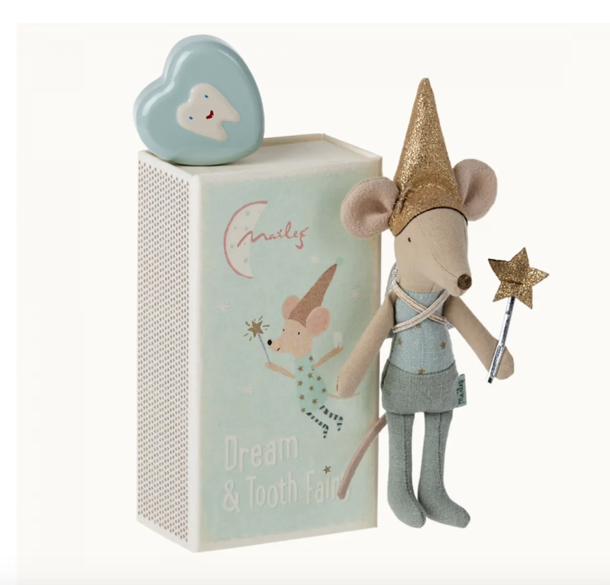 Maileg Tooth Fairy Mouse in Matchbox - Blue