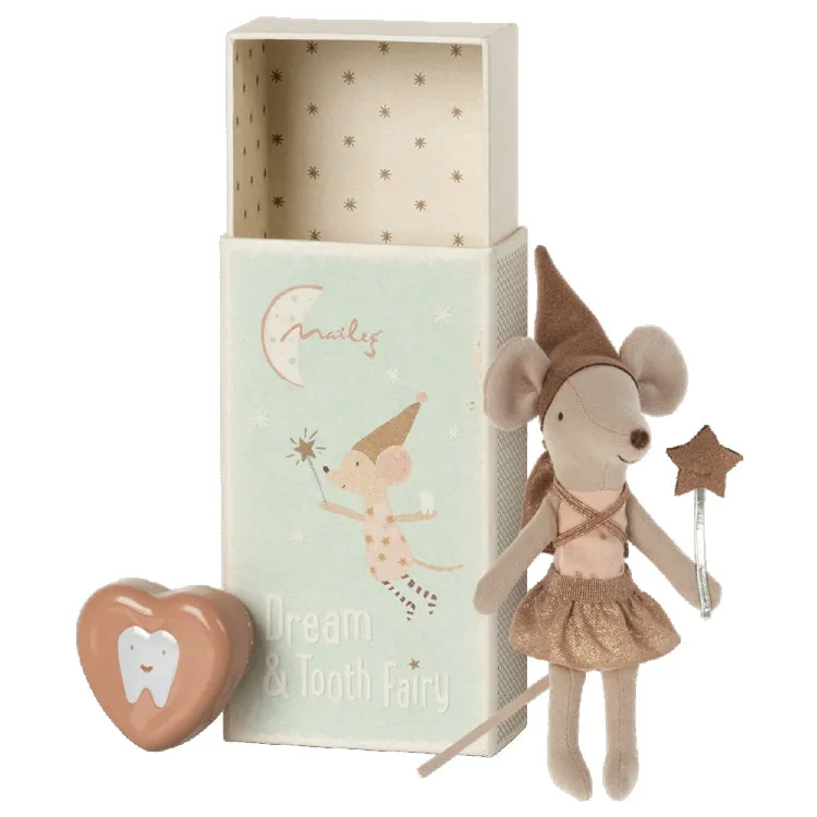 Maileg Tooth Fairy Mouse In Matchbox Rose