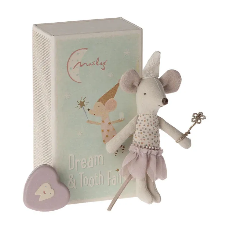 Maileg Tooth Fairy Mouse, Little Sister in Matchbox