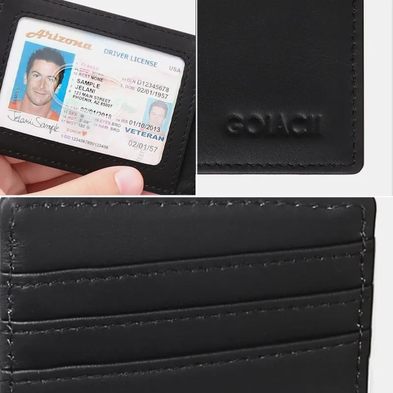 Men Genuine Leather Bifold Multi-card Slot Card Holder Casual RFID Anti-magnetic Short Coin Purse Wallets