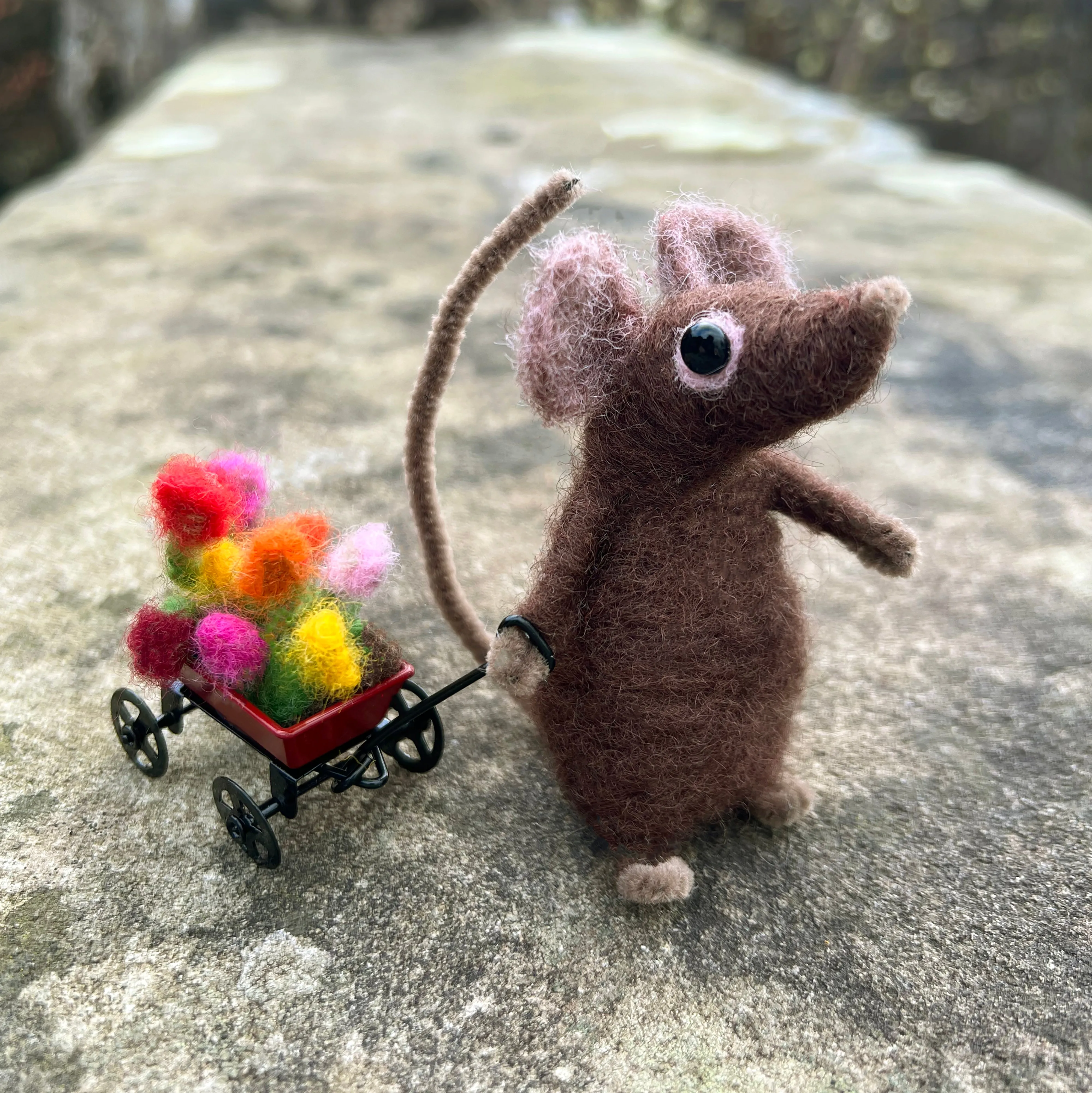 Metal Cart for Needle Felted Characters