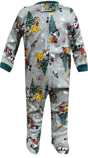 Mickey Minnie and Pluto Trim the Tree Christmas Infant One Piece Pajama