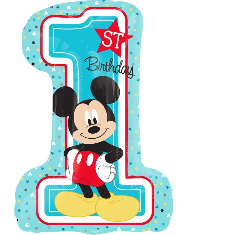 Mickey Mouse 1st Birthday SuperShape Foil Balloon