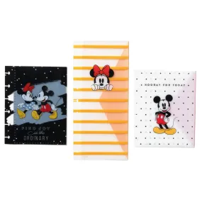 Mickey Mouse and Minnie Mouse Snap In Envelopes - 3 Pack