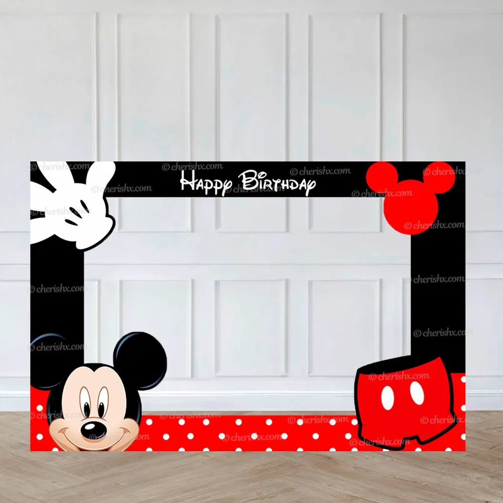 Mickey Personalized Photobooth Frame Kids Birthday