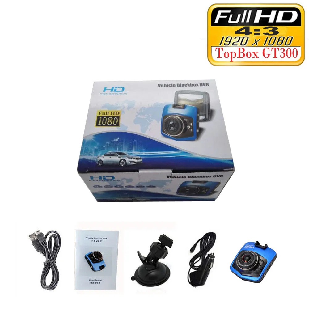 Mini Car DVR Camera Topbox GT300 Dashcam Full HD 1080P Video Registrator Recorder G-sensor Night Vision Dash Cam