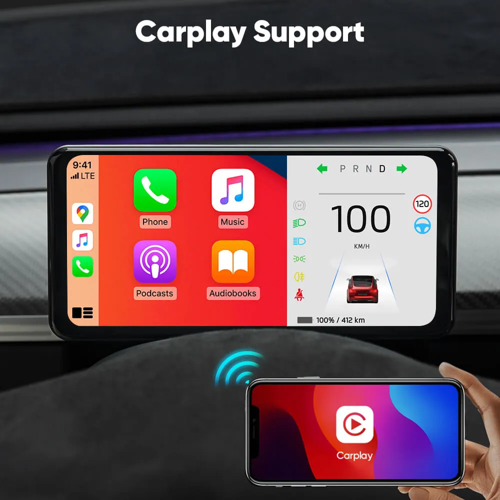 Model 3/Y/3 Highland F63 With Carplay Dashboard Display Tesstudio®